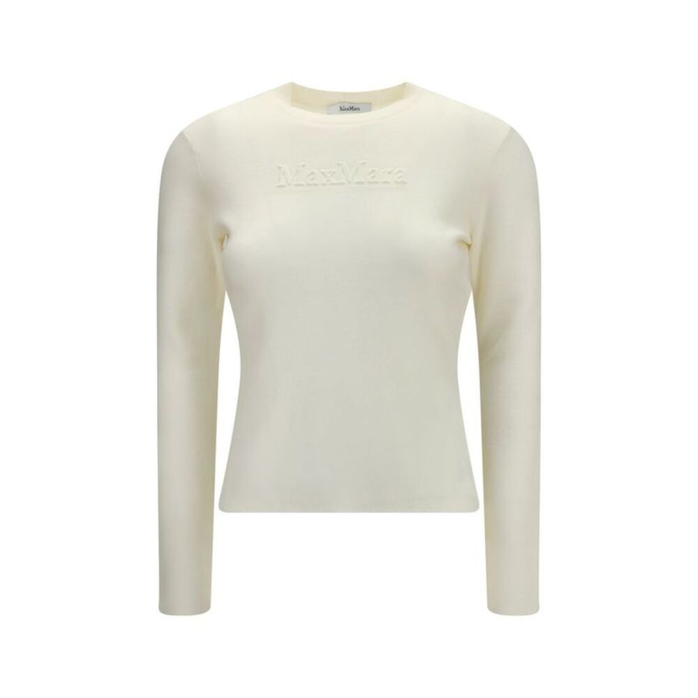 Max Mara White Wool Oves Aries Women's Sweatshirt